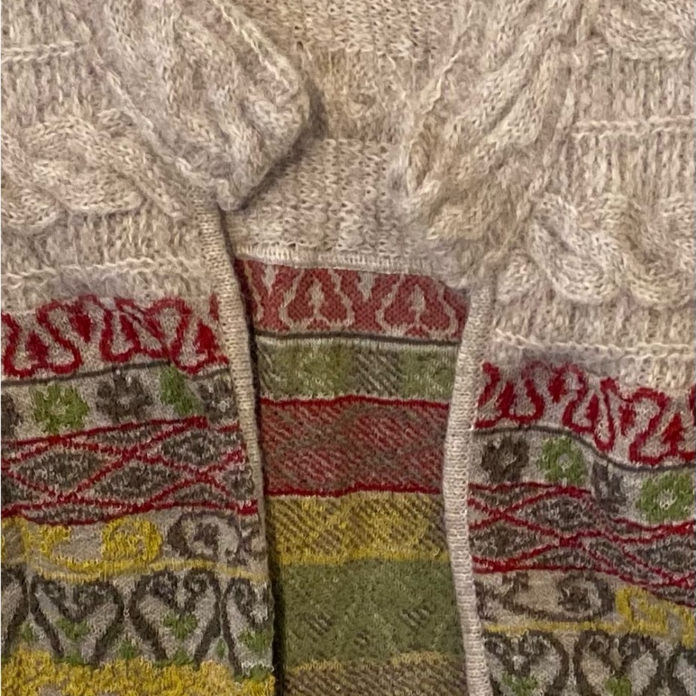 Peruvian Alpaca wool open front half sleeve sweater, brand Sol
